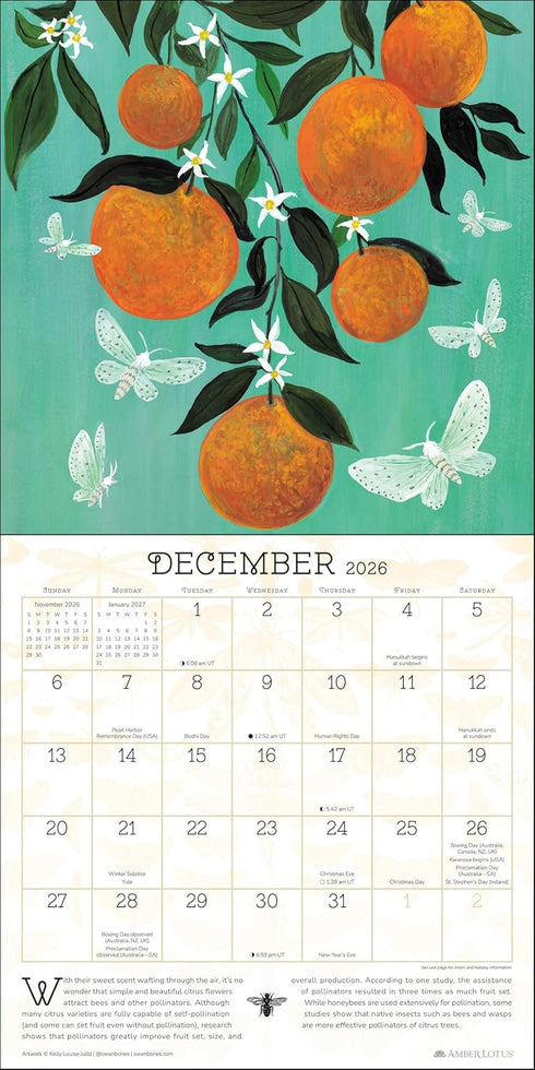 PRAISE FOR THE POLLINATORS 2026 WALL CALENDAR
